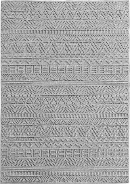 Ayyildiz Kurzflorteppich Helix Silber, Flachgewebe, B: 140 cm, H: 1 cm, L: 200 cm - Bild 1