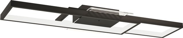 HOMCOM LED Deckenleuchte Schwarz, dimmbare Deckenlampe mit Fernbedienung, 43W, 4600LM, CCT für Wohnzimmer, Schlafzimmer, Flur und Küche - Bild 1