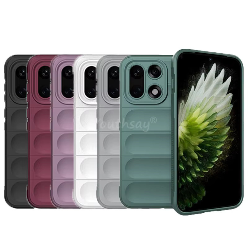 Stoßfeste Silikon Schutzhülle für OnePlus 15 aus flüssigem Silikon mit TPU-Stoßstange in Schwarz und Grau - Bild 2