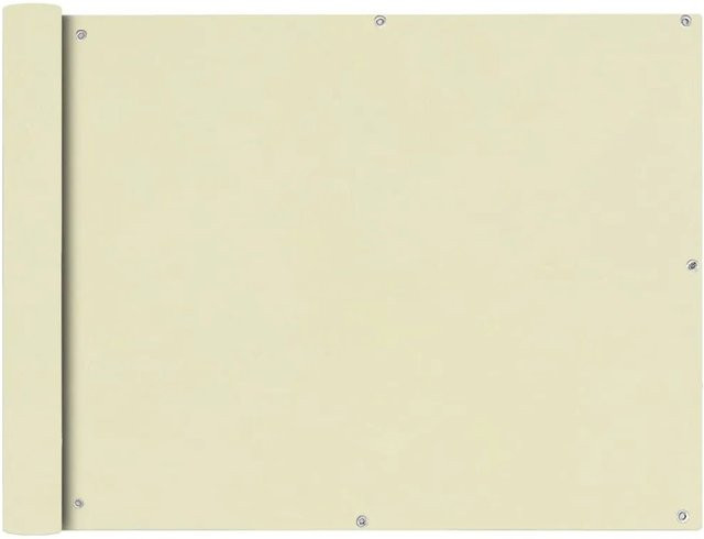 vidaXL Balkon Sichtschutz aus Oxford-Gewebe in Creme, Breite: 90 cm, Länge: 600 cm - Bild 1
