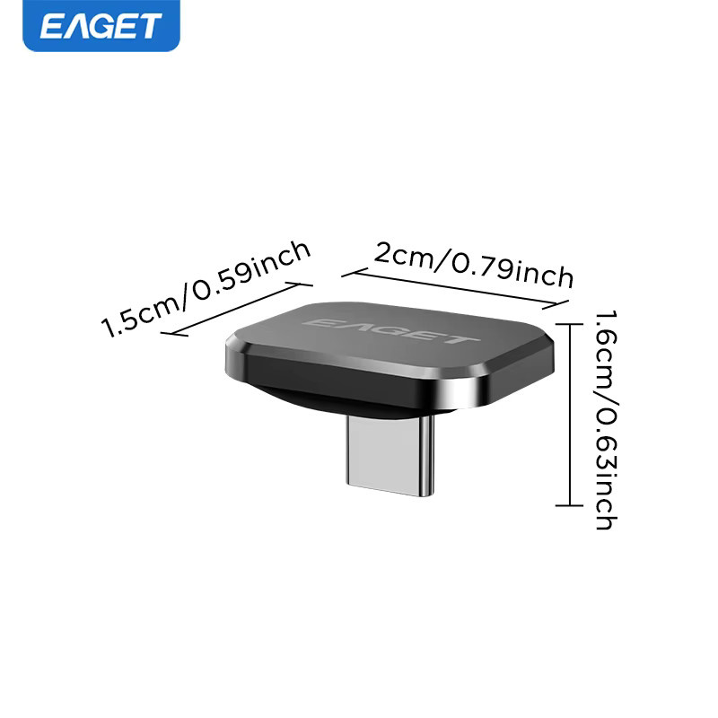 EAGET Mini USB 2.0 Flash-Laufwerk Typ-C in Schwarz für Dashcam, Mobil, Mac und PC - Bild 4