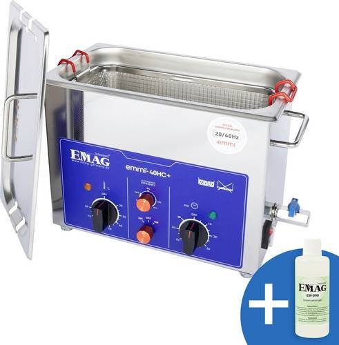Emag Emmi-40HC Plus Ultraschallreiniger Universal 240W mit Heizung in Silber, Volumen: 4,5 l - Bild 1