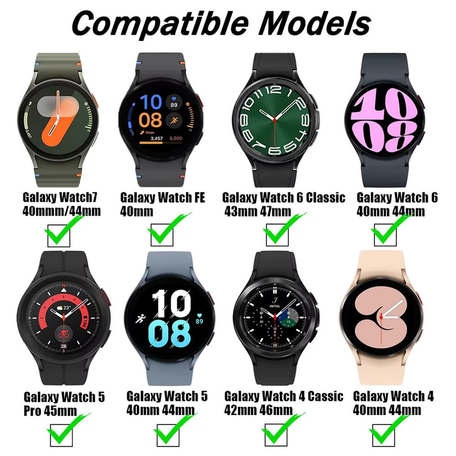 Samsung Galaxy Watch Armband, Silikon, Schwarz, Unisex - Bild 3