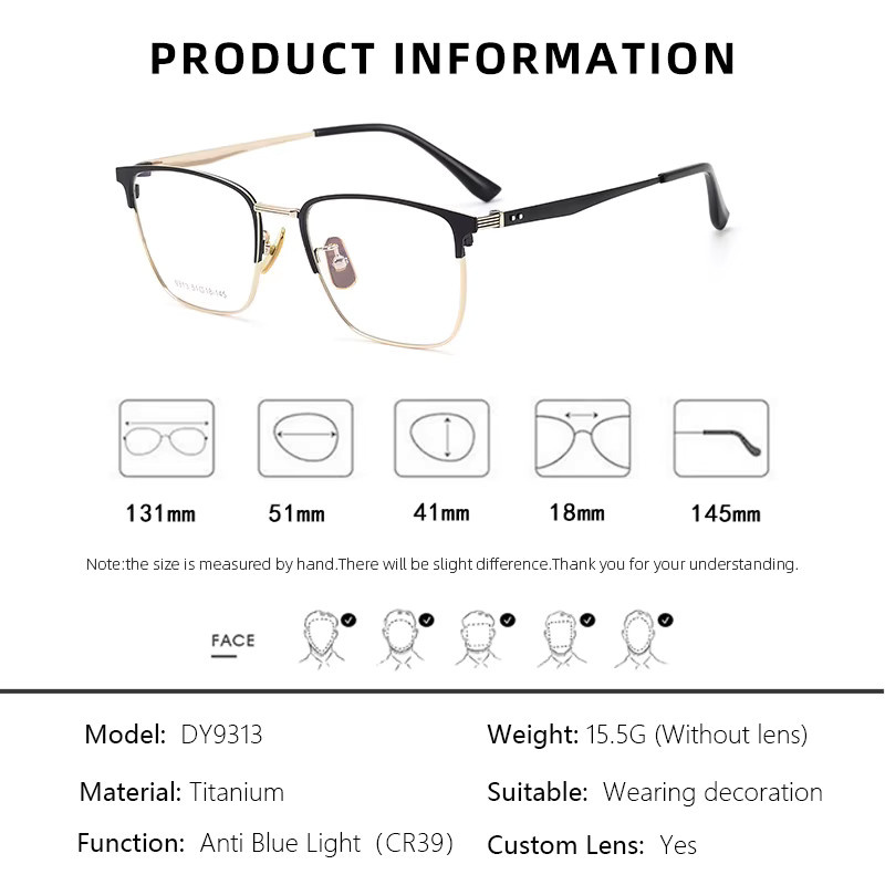 BLMUSA Lesebrille, Titan, square, schwarz, Männer - Bild 3