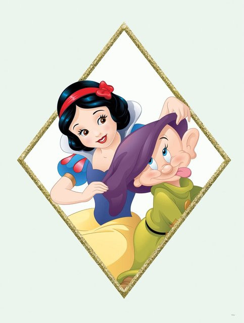 Komar Wandbild Snow White & Dopey Kinderwelten, bunt, B/H: 30 x 40 cm - Bild 1