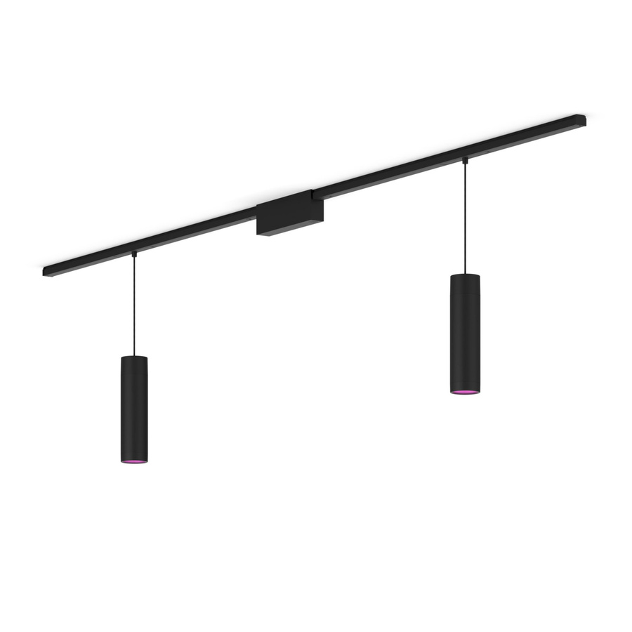 Philips Perifo Basis-set Gerade Deckenleuchte Schwarz mit 2 Pendeln aus Metall für Philips Hue - Bild 1