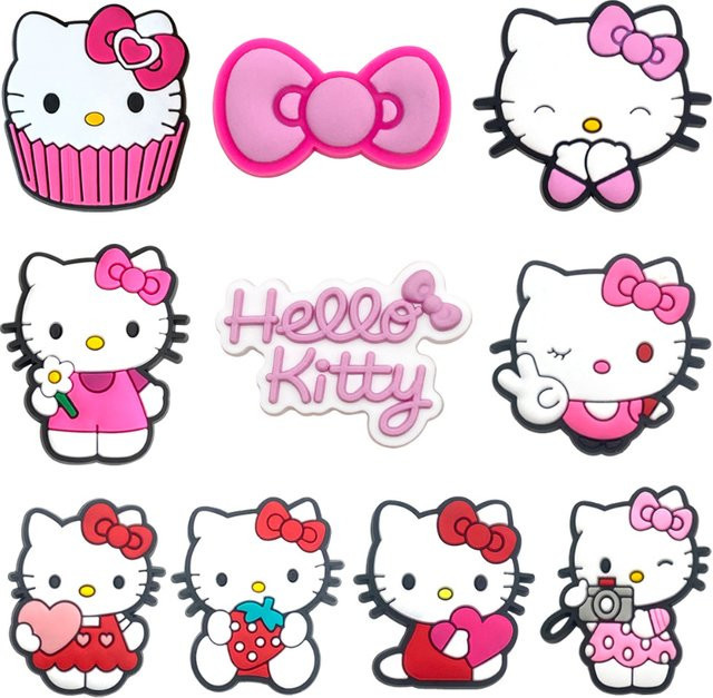 Mesuca Schuh-Charms, Hello Kitty, rosa Schleifen, Mädchen - Bild 1