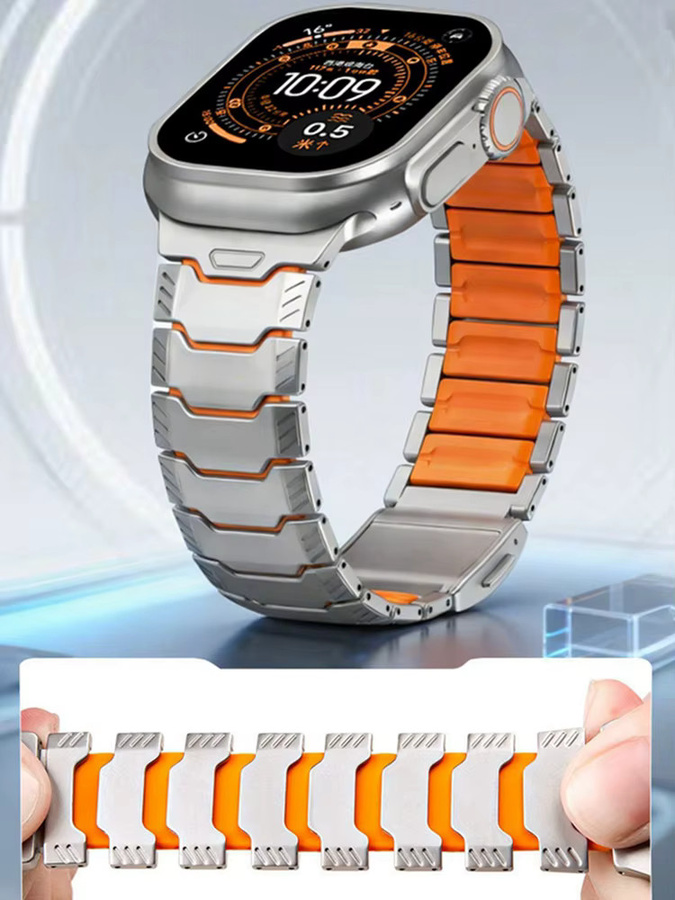 LuLuTom Uhrenarmband Titan, Kautschuk, Schwarz, Unisex - Bild 5