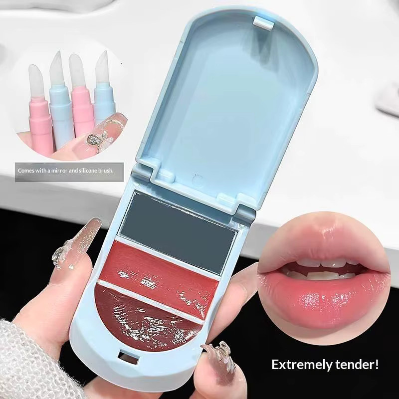 Cappuvini Lippenbalsam, zweifarbig, 3-in-1 mit Spiegel - Bild 3