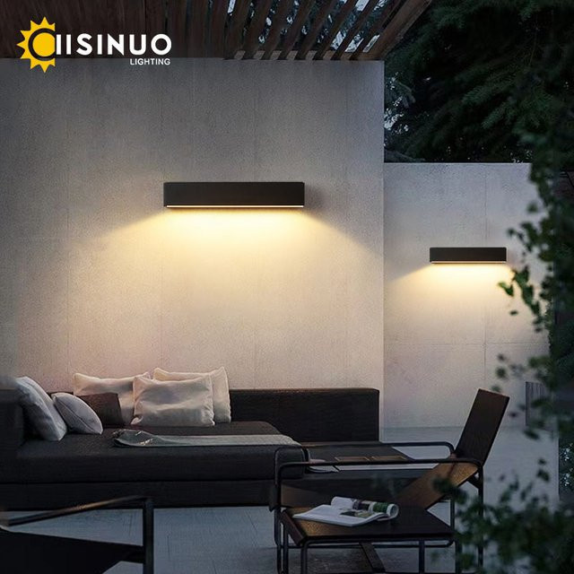 IISINUO LED Außenwandleuchte aus Aluminium in Weiß, IP65 wasserdichte Wandlampe mit warmweißem Licht 3000K für Terrasse, Veranda und Garage - Bild 1