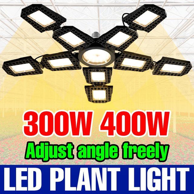 400W LED Vollspektrum Pflanzenlampe mit E27 Fassung für Pflanzenanbau in Gewächshaus und Hydrokultur - Bild 1