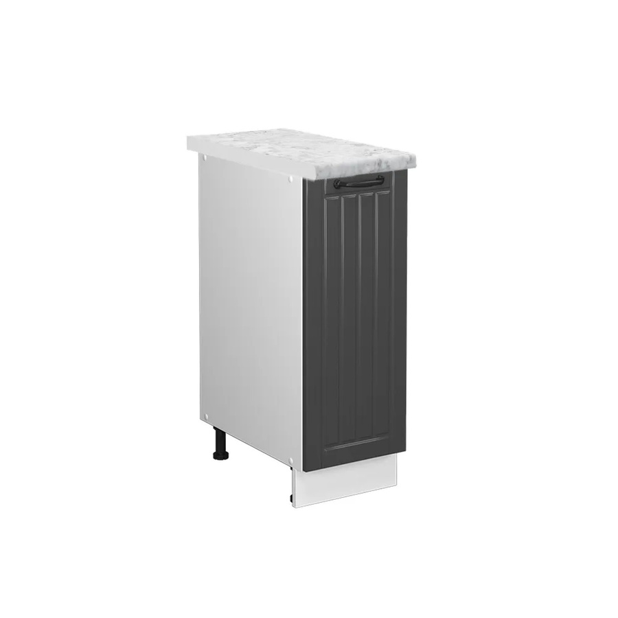 Vicco Apothekerschrank Fame-Line in Anthrazit und Weiß im Landhausstil mit Marmor-Optik, B/T/H: 30 x 60 x 82 cm - Bild 2