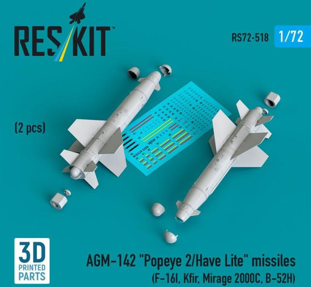 ResKit Models AGM-142 Popeye 2/Have Lite Missiles, 2-teiliges Set, 3D Printed - Bild 1