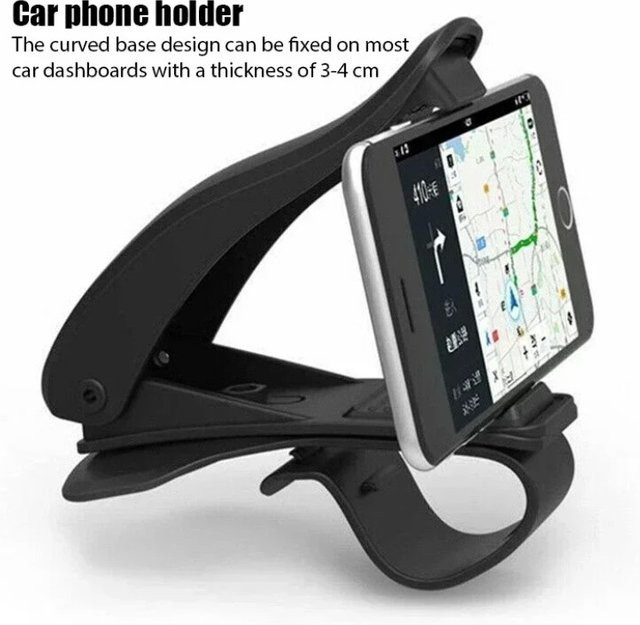 VIKEFON Universelle GPS-Telefonhalterung für das Armaturenbrett in Schwarz - Bild 1