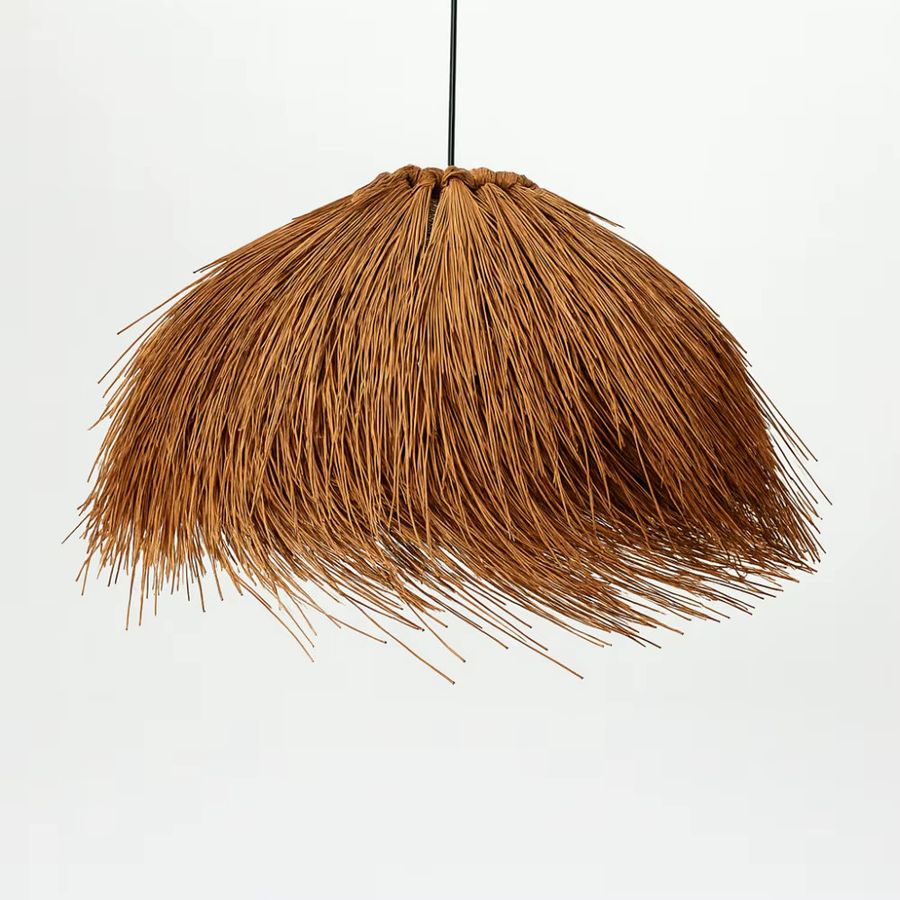 JOYINLED Vintage Rattan Anhängerleuchte im japanischen Stil mit integriertem LED-Licht in Braun - Bild 5