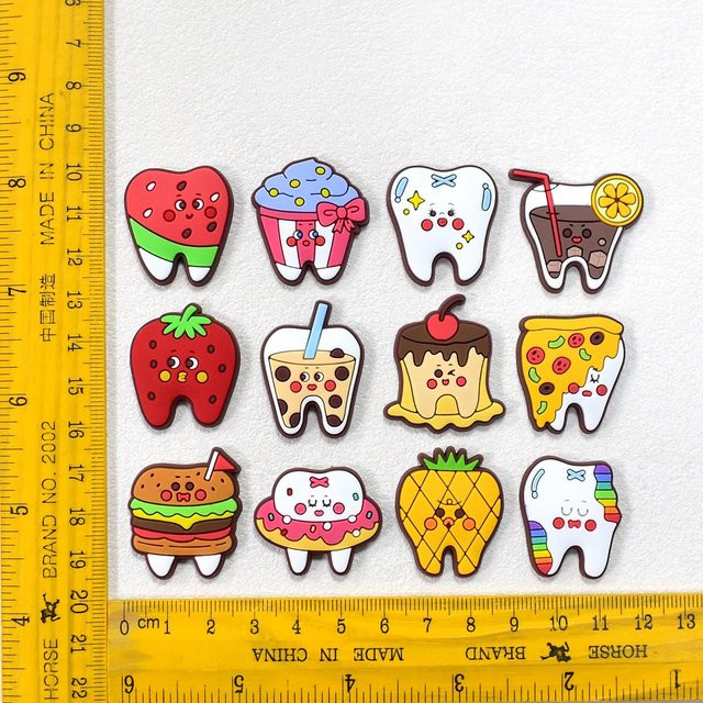 Happye&TiTi Schuh-Charms, Hamburger, Pizza, Erdbeere, Cupcake, Kinder - Bild 1
