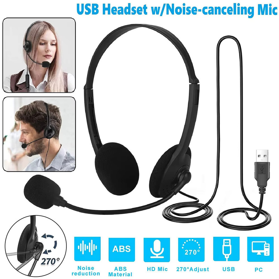 Ockcic Gaming Headset mit Geräuschunterdrückung und USB-C Anschluss in Schwarz - Bild 2