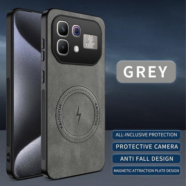 Stoßfeste Magnetische Handyhülle mit Ledertextur und kabellosem Laden für Infinix Note 60 Pro 5G, Note 60 Pro und Note 60 Ultra - Bild 1