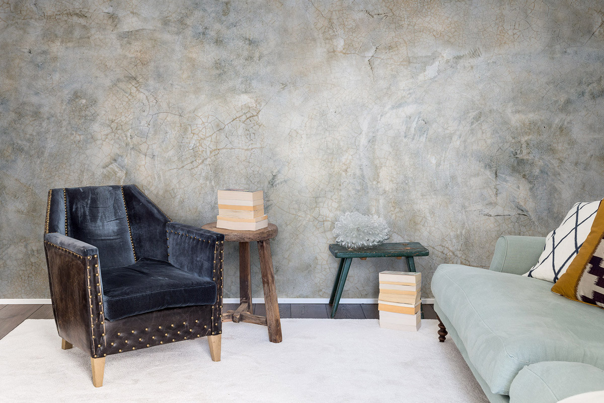 Rebel Walls Mural Fossil Stone Wandtattoo in Beige und Grau B/H: 225 x 270 cm - Bild 1