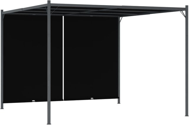 Gartenpergola VD Home Furnishing mit ausziehbarem Dach aus Stahl und Polyester in Anthrazit, B/T/H: 300 x 300 x 300 cm - Bild 1