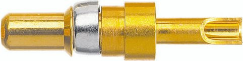 HARTING Crimpkontakt 09 69 282 7420 aus Messing mit Goldbeschichtung 10A - Bild 1