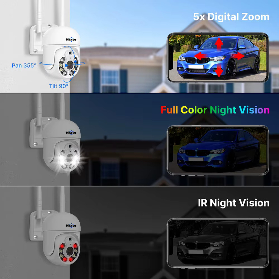 Hiseeu 5MP WLAN CCTV-Kamera Sicherheitssystem-Set mit 10-Kanal NVR-Rekorder und weißen Außen-IP-Kameras zur Videoüberwachung - Bild 4
