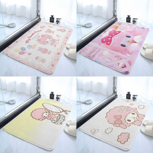 52TOYS Kawaii Fußmatte My S-Sweet P-Piano mit Kinder-Motiv, rutschfest, rechteckig, ideal für das Wohnzimmer - Bild 1