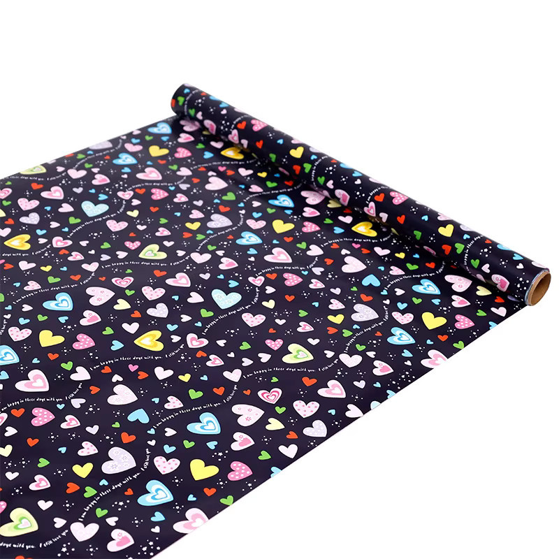 Elegantes Geschenkpapier in Multicolour für Valentinstag, Geburtstag, Hochzeit und Jahrestag, Breite: 43,18 cm, Länge: 299,72 cm - Bild 2