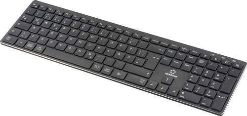 Renkforce RF-ARKB-400 Bluetooth Tastatur QWERTZ Deutsch Schwarz Wiederaufladbar - Bild 1