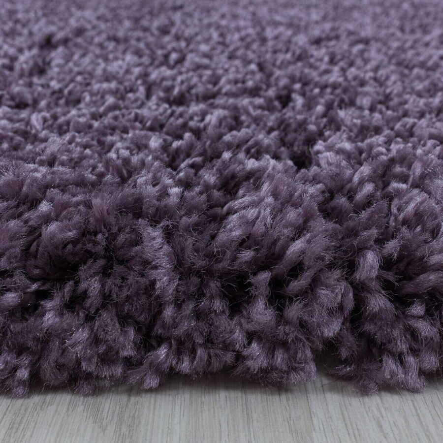Ayyildiz Hochflorteppich Sydney modern rund in Violett Durchmesser: 80 cm - Bild 3