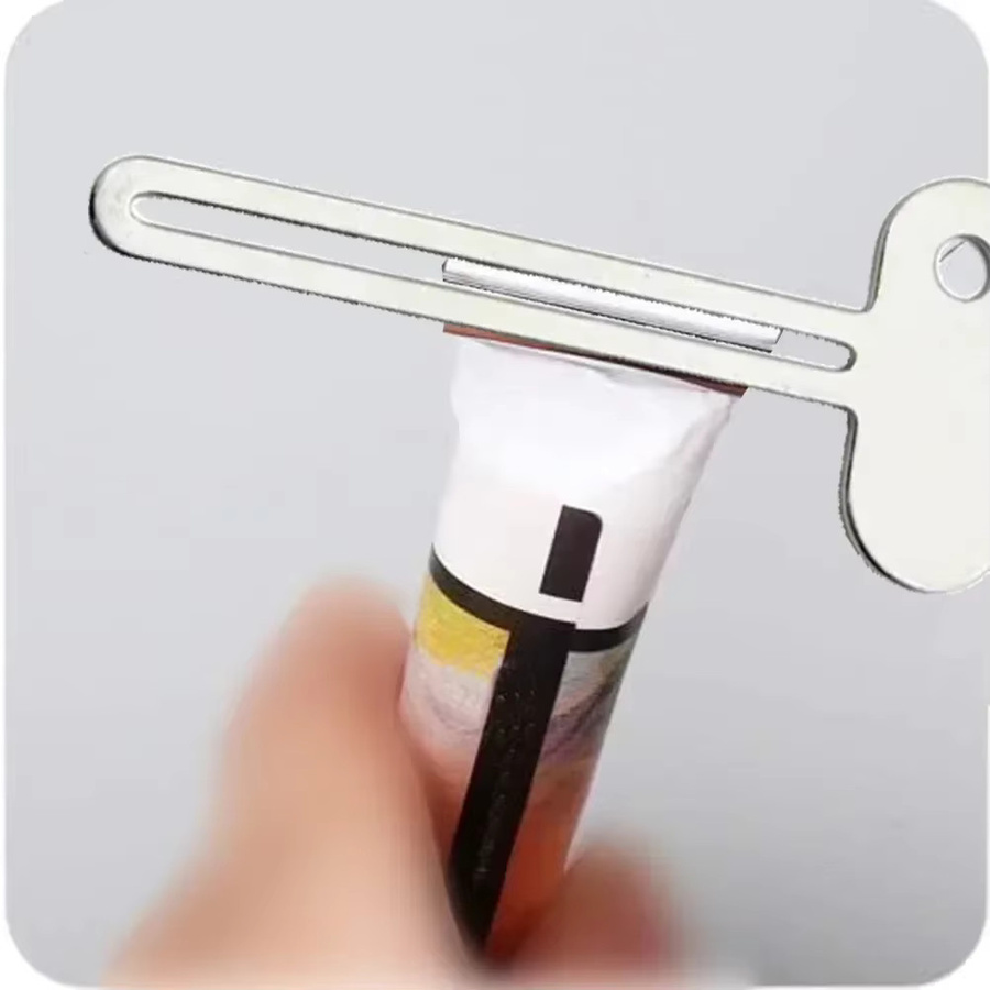 VIE LENTE Zahnpasta Tube Squeezer aus Edelstahl, Metall Schlüssel - Bild 2