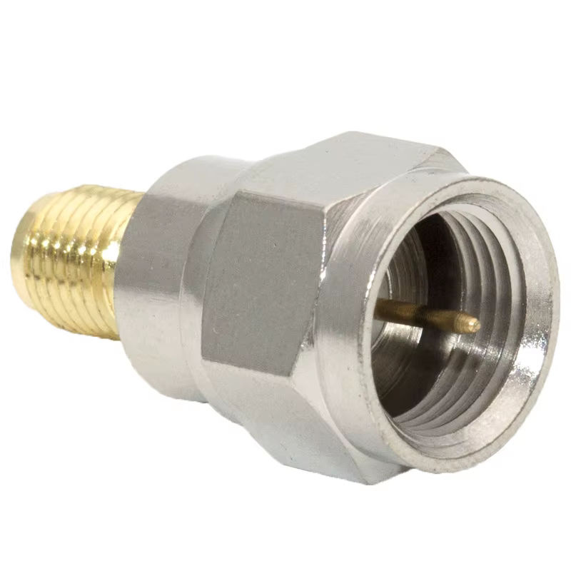 Tinymons HF-Koaxial-Adapter F-Stecker auf SMA-Innengewinde in Silber für TV-Antennen und Kabel - Bild 3