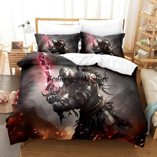 Bettwäscheset God of War mit Kratos und Atreus, Motiv Design, Mehrfarbig, Material Mikrofaser Polyester, B/H: 140 x 210 cm - Bild 1