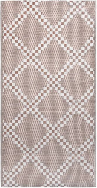 vidaXL Outdoorteppich Braun aus Polypropylen mit geometrischem Design, B/T: 160 x 230 cm - Bild 1
