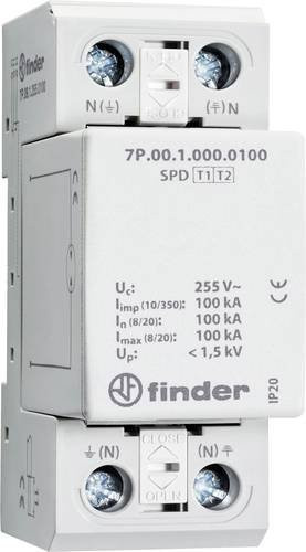 Finder 7P.09.1.255.0100 Überspannungsschutz-Ableiter für Verteilerschrank in Weiß - Bild 1