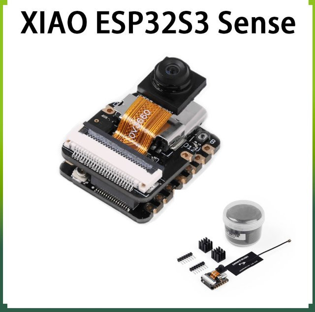 Seeed Studio XIAO ESP32S3 Sense KI-Entwicklungsplatine mit OV3660 Kamera, Wi-Fi und BLE 5.0, Schwarz - Bild 1