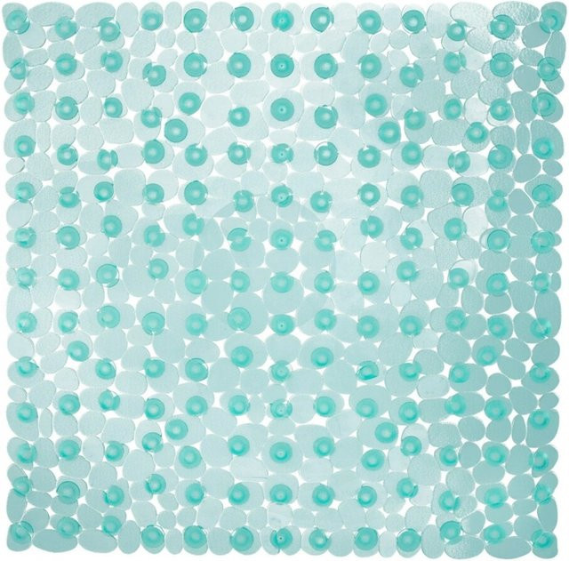 Relaxdays Duschmatte quadratisch aus PVC in Blau, B/B: 53 x 53 cm - Bild 1