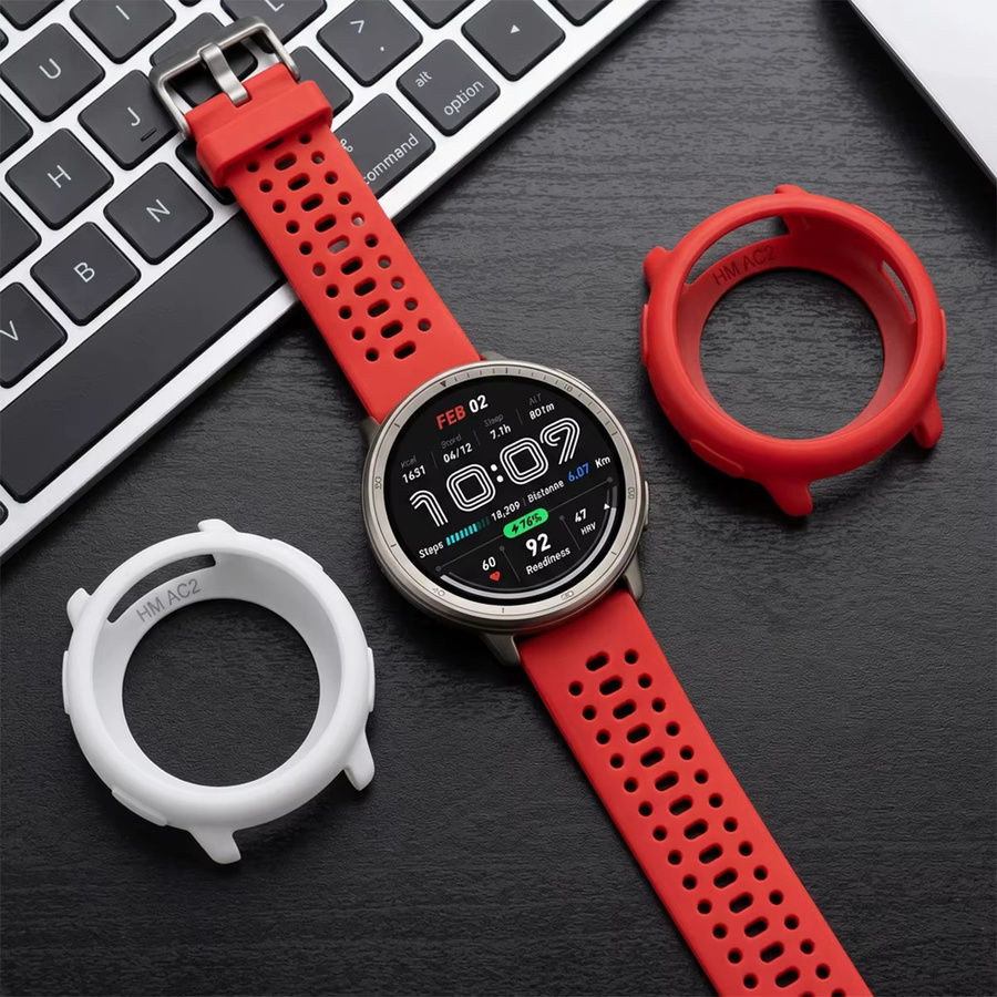 FancyWrist Uhrenhülle Silikon, Schwarz, Amazfit Active 2 - Bild 2