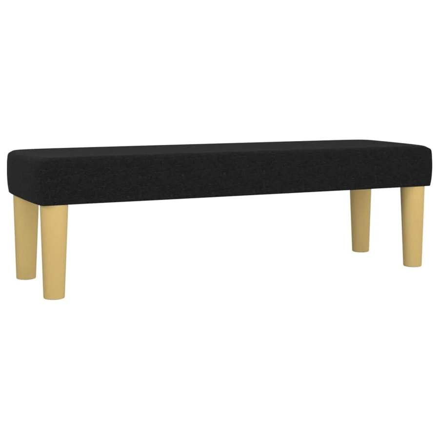 vidaXL Sitzbank Schwarz aus Stoff mit Holzgestell B/T/H: 100 x 30 x 30 cm - Bild 2