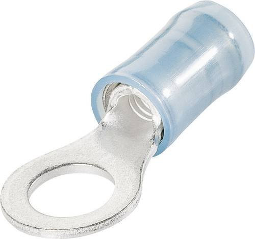 TE Connectivity Ringkabelschuh 130090 Blau, Teilisoliert, Messing, Loch-Ø: 5,3 mm, max. Querschnitt: 2,60 mm² - Bild 1