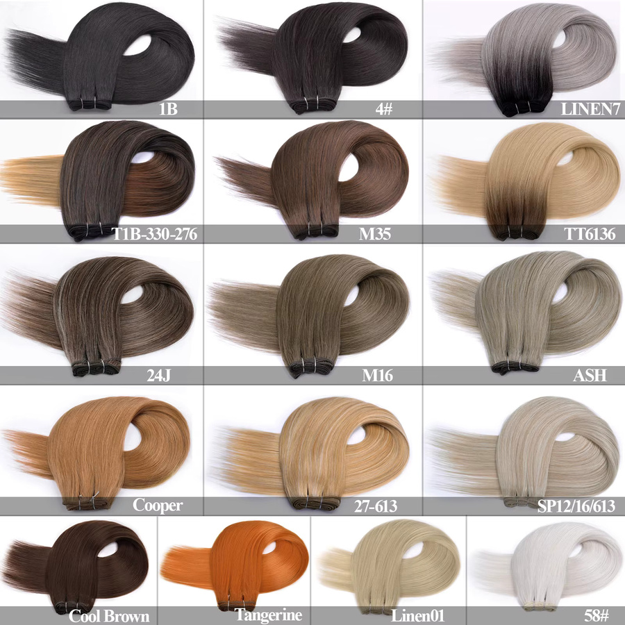 Bio-Glatthaar-Bündel, 66 cm, synthetische Faser, glattes Haar - Bild 2