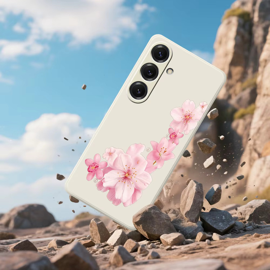 Kirschblüten Design Handy Schutzhülle Soft Cover für Samsung Galaxy S25 S24 S23 S22 S21 S20 Ultra Plus S20 FE S21 FE S23 FE S24 FE S10 Plus in Multicolour - Bild 2