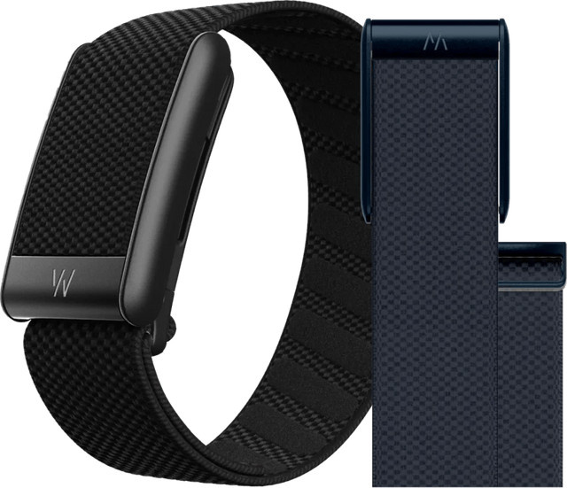WHOOP 5.0 Fitness Tracker mit 1 Jahr Peak Mitgliedschaft in Schwarz und SuperKnit Armband in Dunkelblau für Unisex - Bild 1
