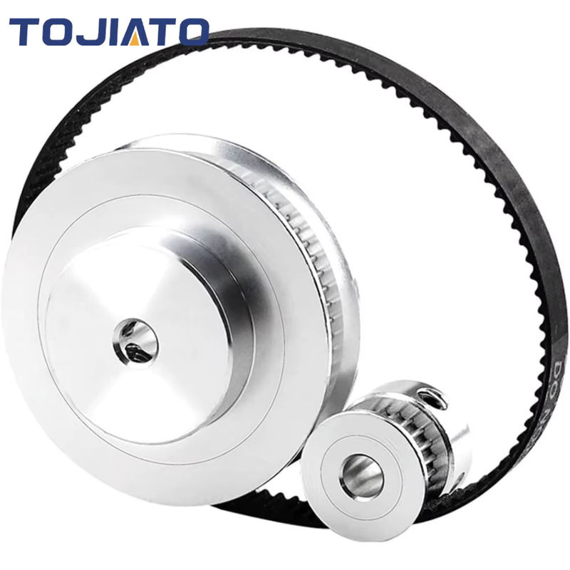 Tojiato GT2 Synchronriemensatz mit 60 und 20 Zähnen, 1:3 Untersetzungsverhältnis, Bandbreite: 6 mm, Farbe: Silber - Bild 2