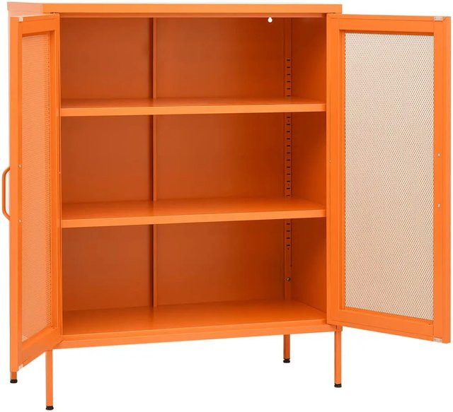 vidaXL Lagerschrank aus Stahl in Orange mit Regalböden, B/T/H: 80 x 35 x 101,5 cm - Bild 1