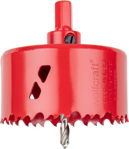 Wolfcraft Lochsäge aus Bimetall in Rot mit einem Durchmesser von 86 mm - Bild 1