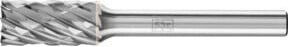 PFERD Hochleistungsfrässtift CAST Zylinder ZYAS stirnverzahnt in Silber, Durchmesser: 10 mm, Länge: 20 mm, Schaft-Durchmesser: 6 mm, für Gußeisen - Bild 1