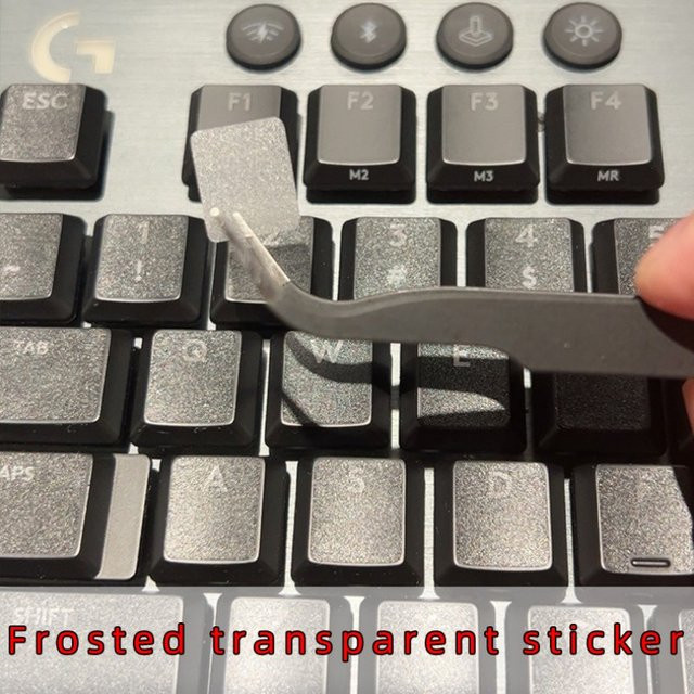 Matt transparente Tastaturaufkleber für Logitech G813, G913 und G915X TKL als ölabweisende Tastenfolie - Bild 1