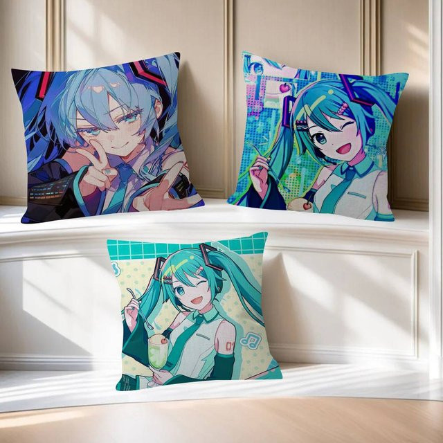 Beast Kingdom Kissenbezug Anime Hatsune Miku Multicolour B/H: 45 x 45 cm - Bild 1