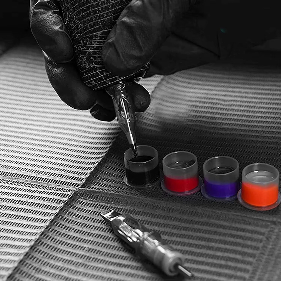 PEPAX Tattoo Ink Cups Caps, 100 Stück, Einweg Microblading Pigment Halter - Bild 5